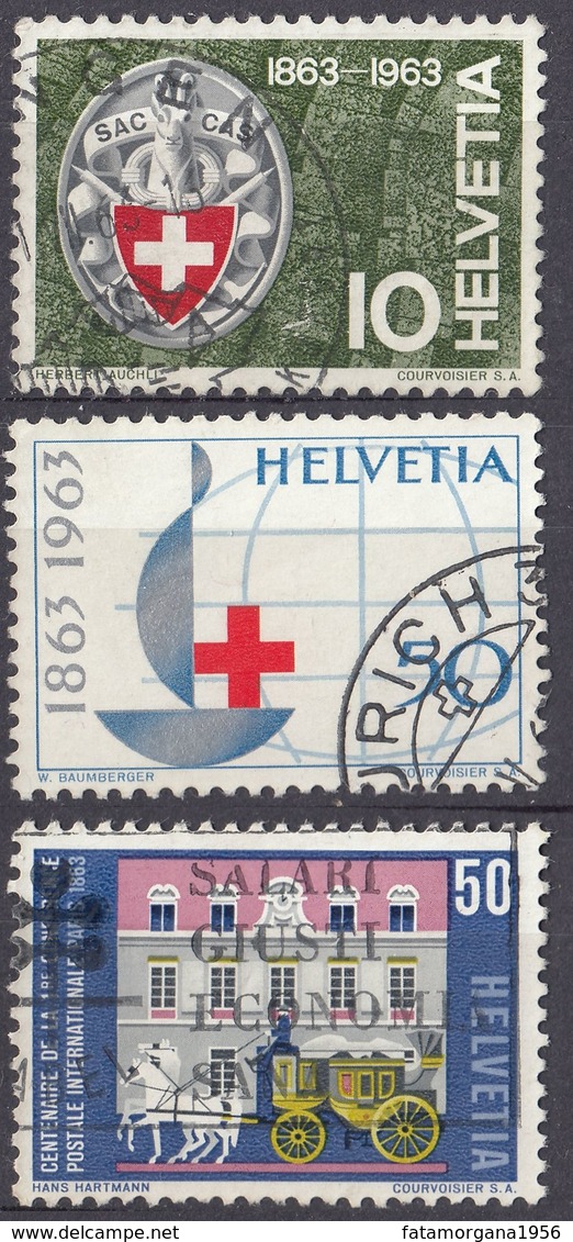 HELVETIA - SUISSE - SVIZZERA - 1963 -  Lotto Di 3 Valori Usati: Yvert 706, 709 E 710. - Usati