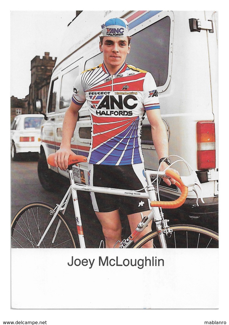 CARTE CYCLISME JOEY McLOUGHLIN TEAM ANC 1986 - Cyclisme