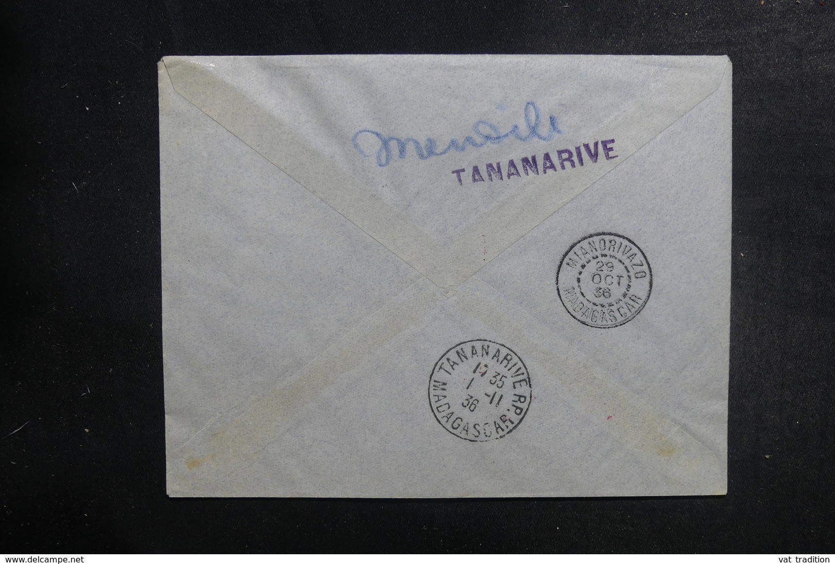 MADAGASCAR - Enveloppe Du Voyage Aérien D'Etude De M. Assolant En 1936 , Affranchissement Plaisant - L 39513 - Brieven En Documenten