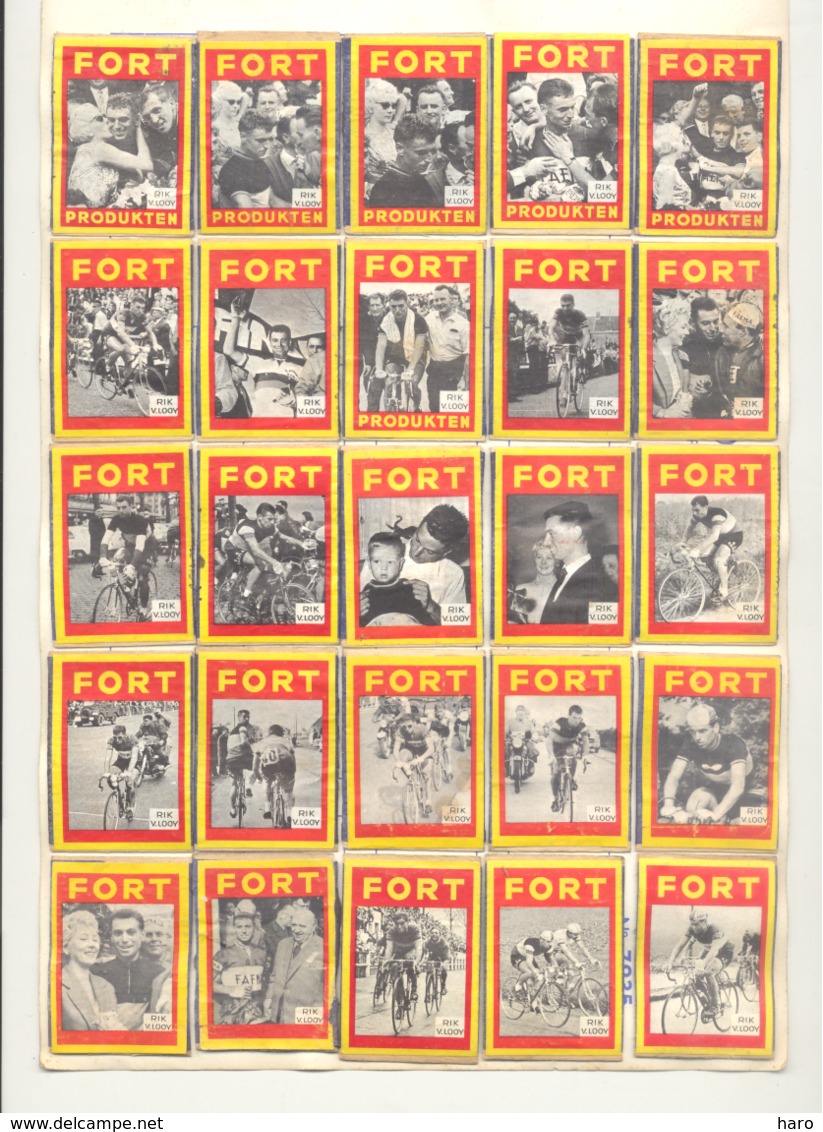 Série De 28 étiquettes ( Façade ) De Boîte D'allumettes - RIK VAN LOY, Coureur Cycliste, Cyclisme, Vélo,... (rmt) - Matchbox Labels