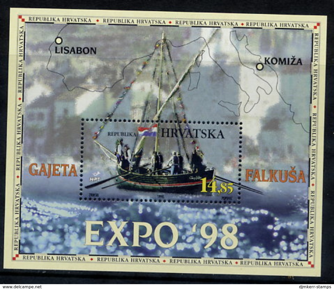 CROATIA 1998 World Exhibition EXPO '98  Block, MNH / **..  Michel Block 14 - Croatia