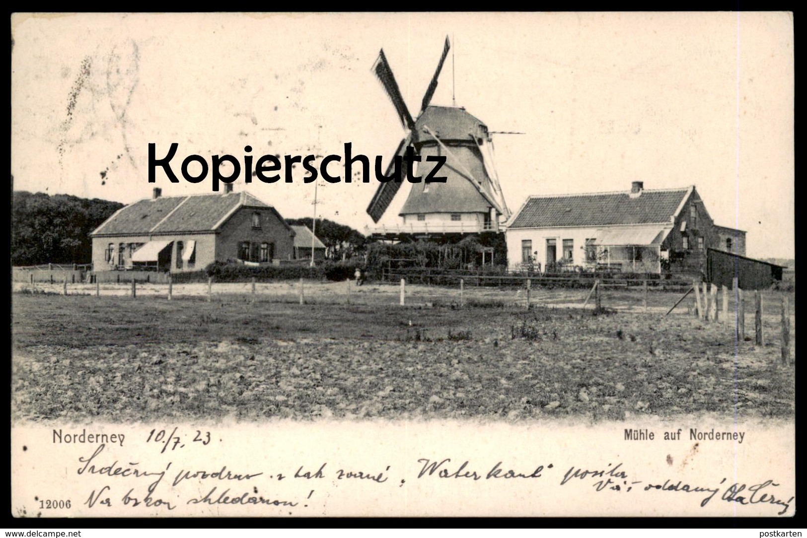 ALTE POSTKARTE MÜHLE AUF NORDERNEY WINDMÜHLE Mill Moulin Windmill Molen Ansichtskarte Cpa Postcard AK - Windmühlen