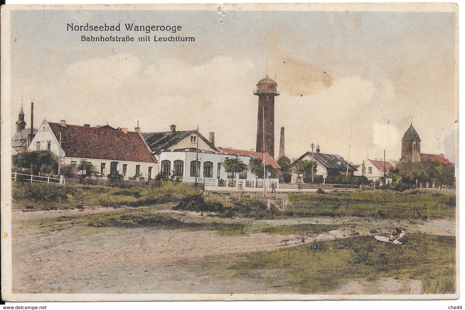 Bahnhofstrabe Mit Leuchtturm. Norseebad Wangerroge. (Voir Commentaires) - Wangerooge