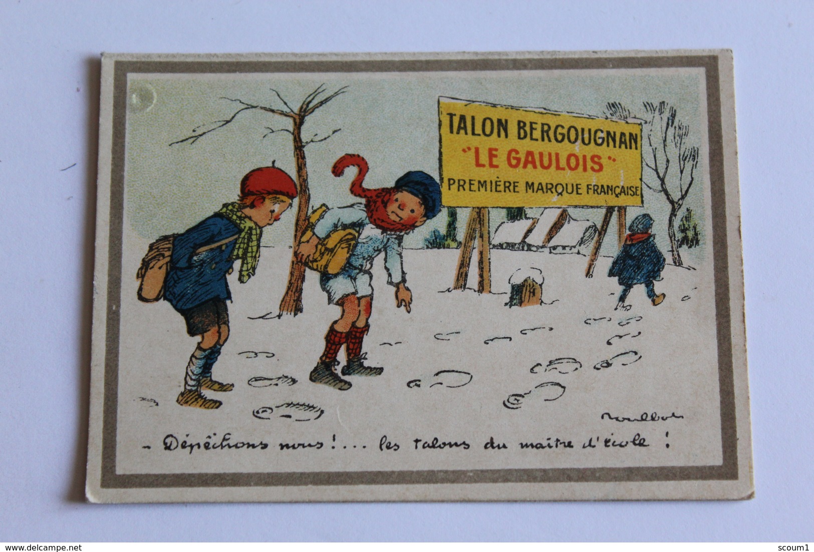 Calendrier Petit Format 1923 Talon Bergougnan Le Gaulois     10,5cm X 7,5 Cm - Petit Format : 1921-40