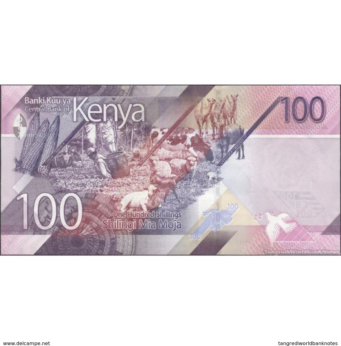 TWN - KENYA NEW - 100 Shillings 2019 Prefix AA UNC - Kenia