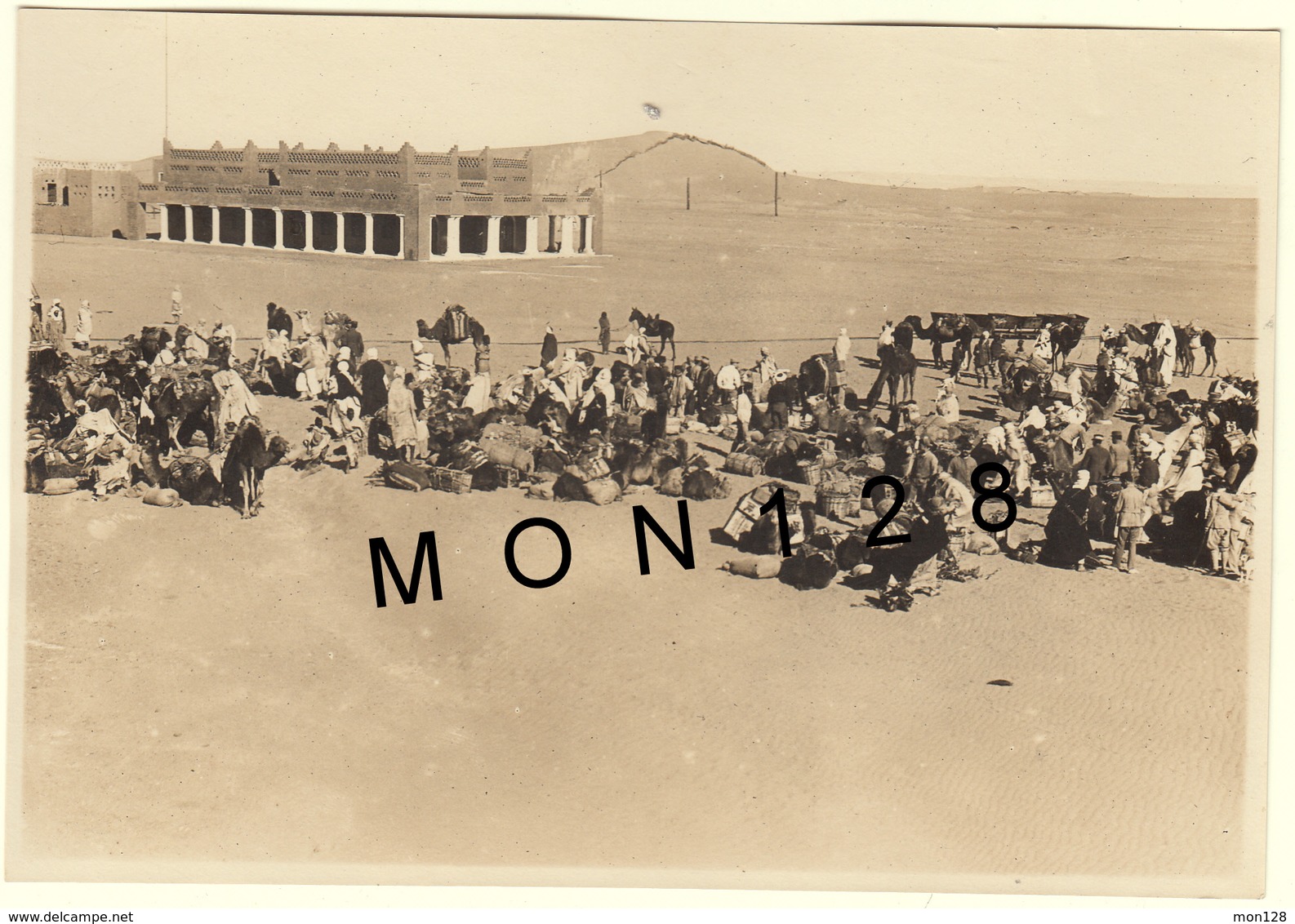 ALGERIE- WILAYA DE TAMANRASSET - IN SALAH - MARCHE- PHOTO 1917 - 16,5x11 Cms - Places