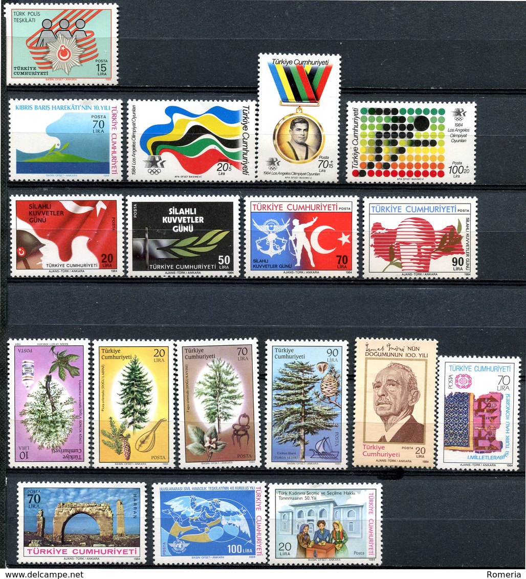 Turquie - 1984 - Lots Timbres  ** - Nºs Dans Description - Nuovi