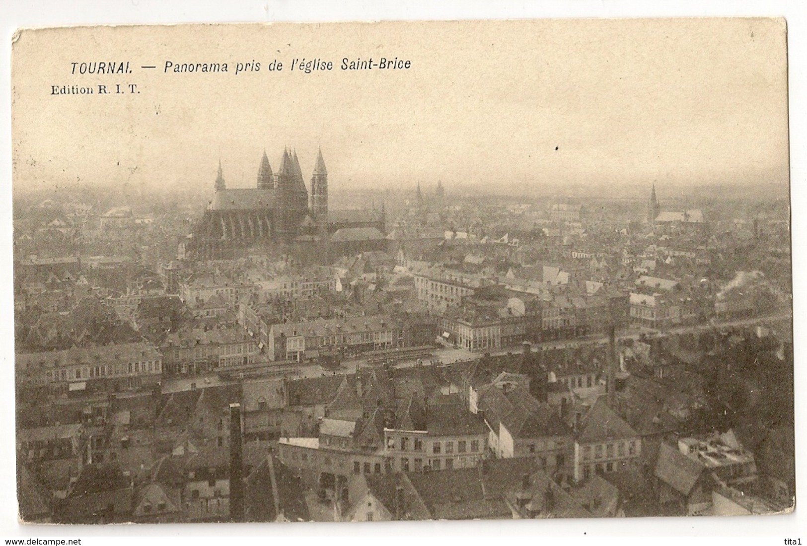 56 -Tournai   - Panorama Pris De L' Eglise Saint-Brice - Tournai