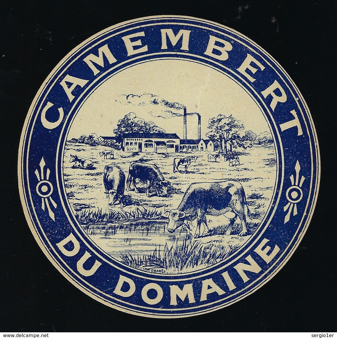 Etiquette Fromage   Camembert Du Domaine " Vaches"  Imp Grange Paris - Fromage
