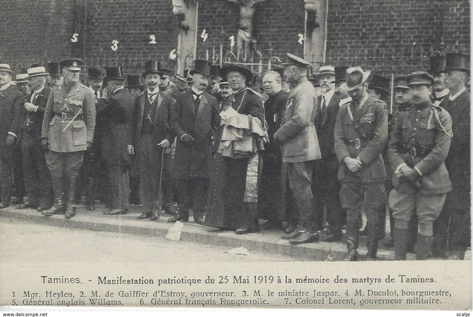 Tamines.   -   Manifestation Patriotique Du 25 Mai 1919 - Sambreville