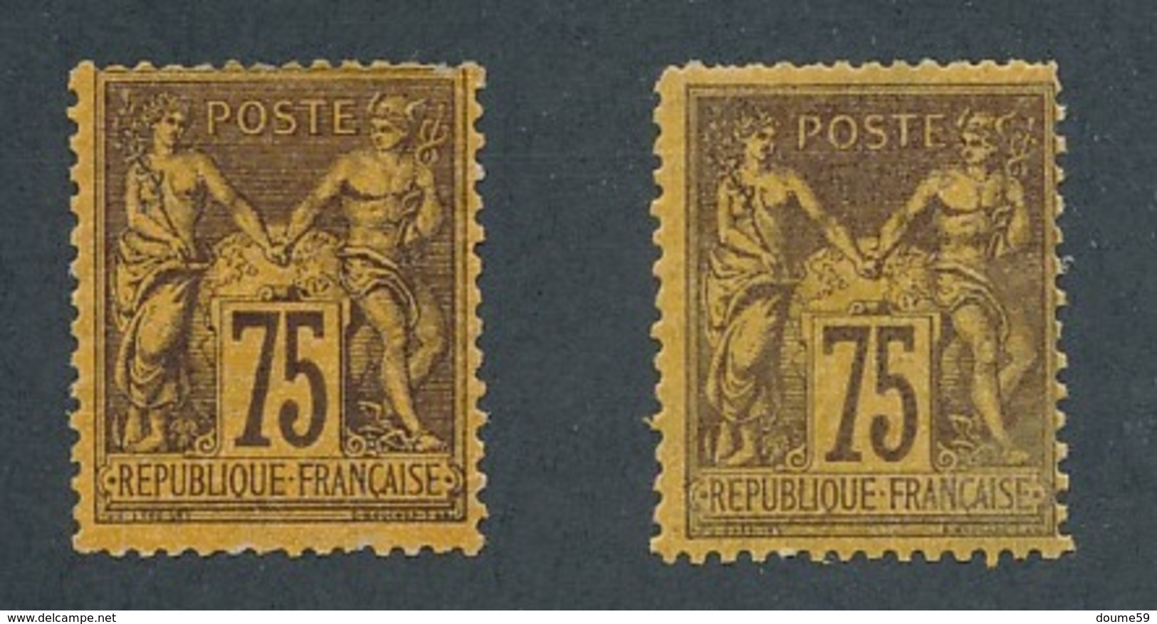 CZ-226: FRANCE: Lot Avec  Type "SAGE" N°99* + 99*2ème Choix Non Comté - 1876-1898 Sage (Type II)