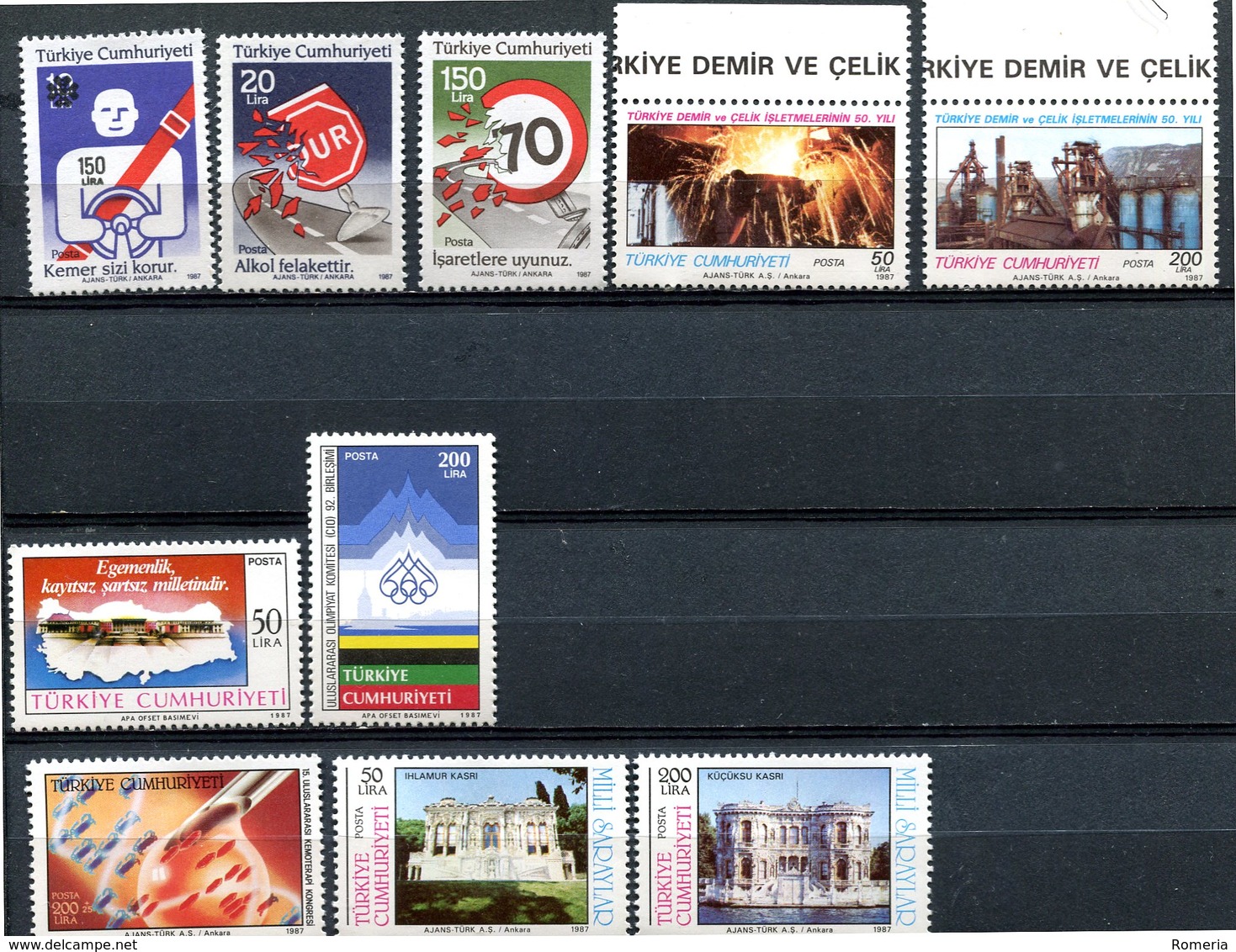 Turquie - 1987 - Lots Timbres ** - Nºs Dans Description - Unused Stamps