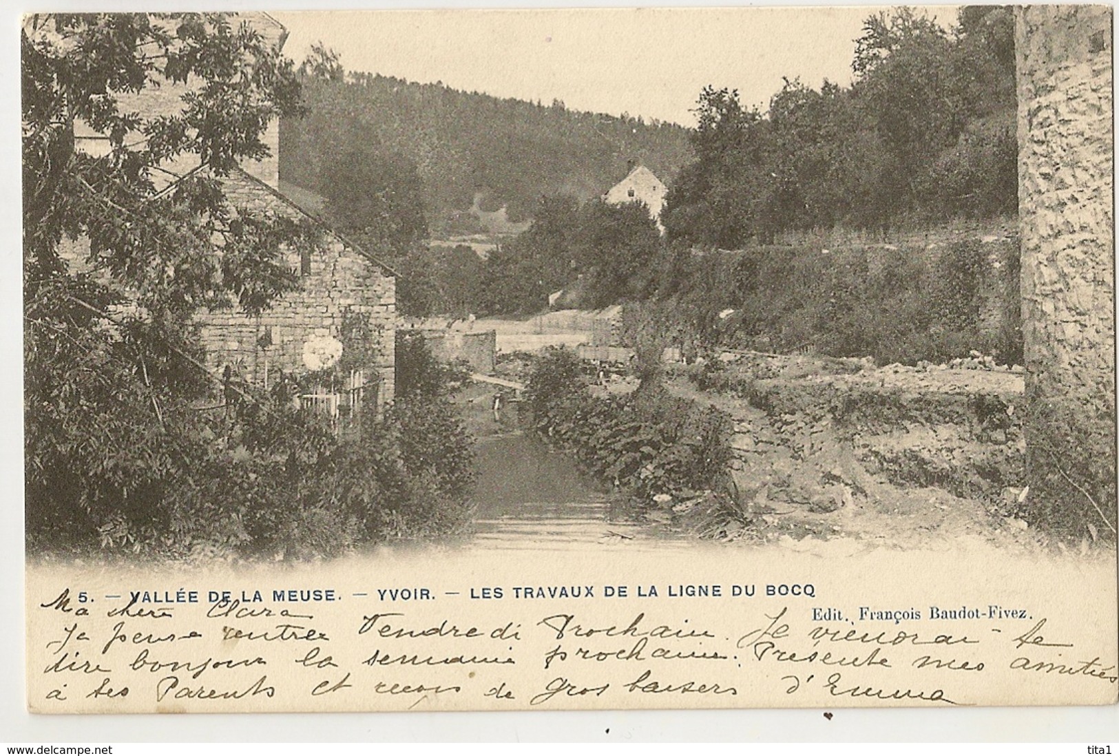 8 -Yvoir - Les Travaux De La Ligne Du Bocq - Yvoir