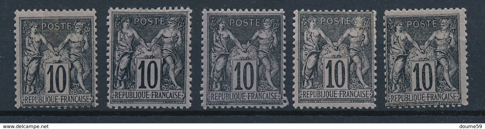 CZ-229: FRANCE: Lot Avec  Type "SAGE" N°103*(4) Pour étude +89* - 1898-1900 Sage (Type III)