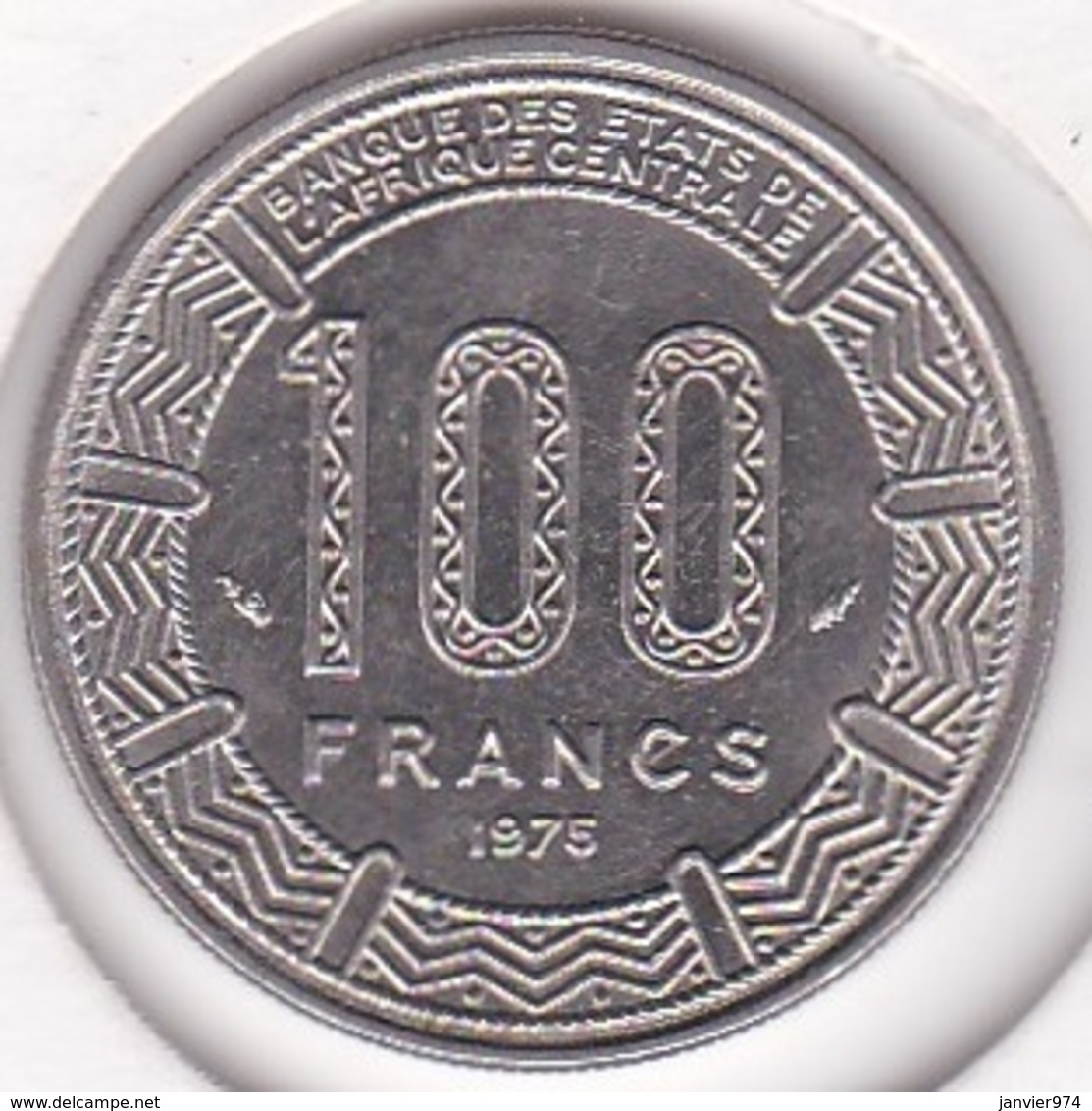 Republique Gabonaise. 100 Francs 1975 , En Cupro Nickel .KM# 13 - Gabon