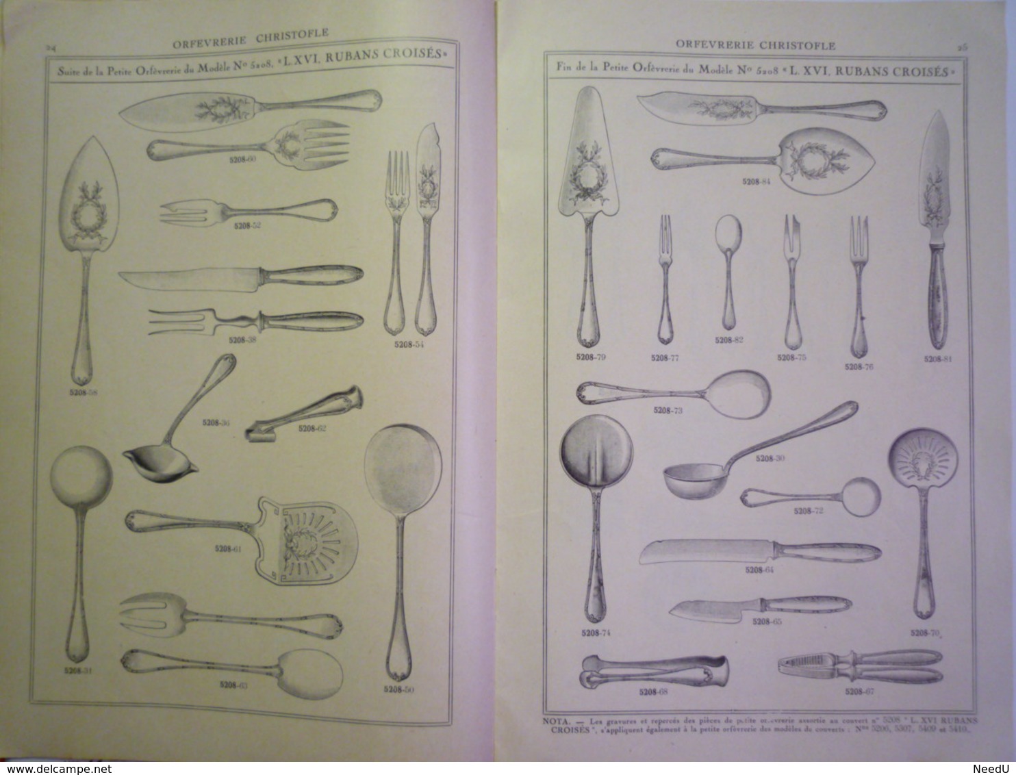 GP 2019 - 1937  CATALOGUE "CHRISTOFLE"  N°4  1927  Couverts Et Petite Orfèvrerie  (55 Pages)  XXX - Publicités