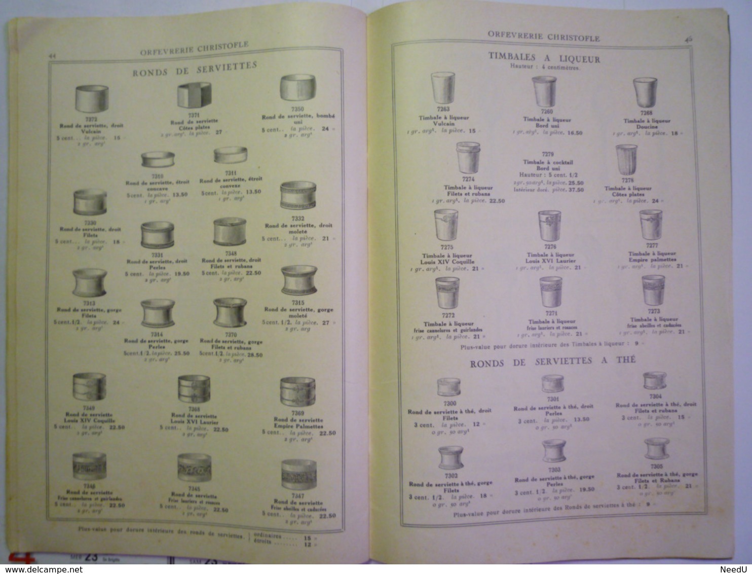 GP 2019 - 1937  CATALOGUE "CHRISTOFLE"  N°4  1927  Couverts et petite orfèvrerie  (55 pages)  XXX