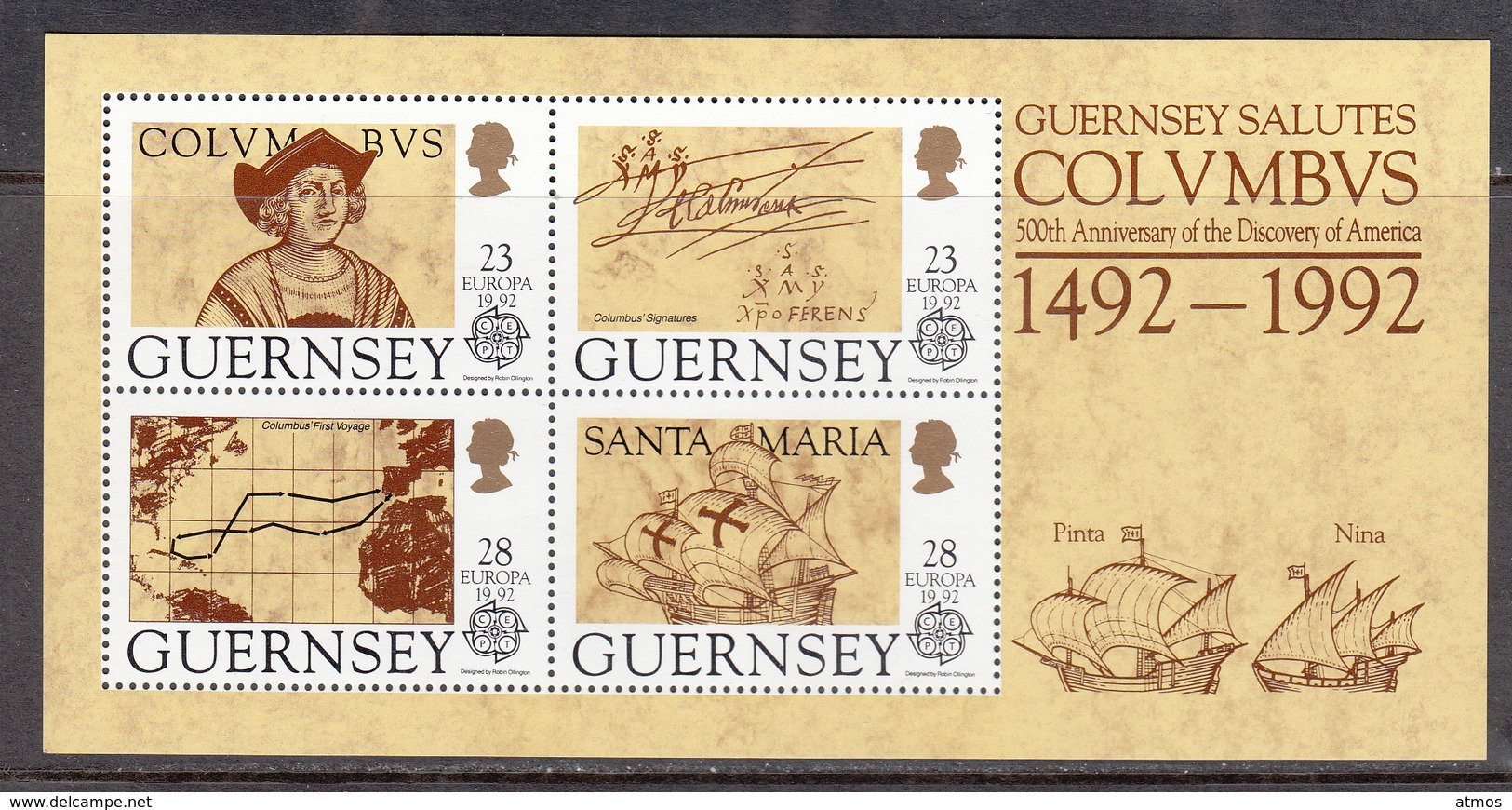 Guernsey MNH Michel Nr Block 8 From 1992 CEPT / Catw 10.00 EUR - Guernsey