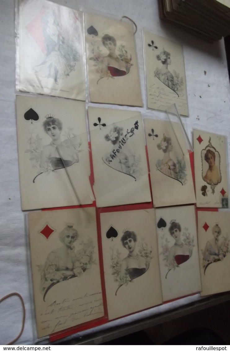 Cp Reines Jeu De Carte Lot 11 Cartes - Playing Cards