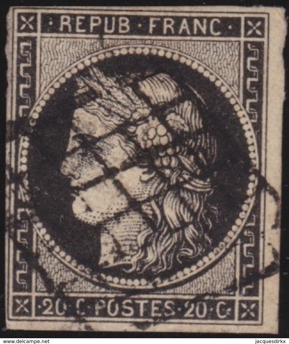 France  .   Yvert   .      3         .        O          .        Oblitéré - 1849-1850 Cérès