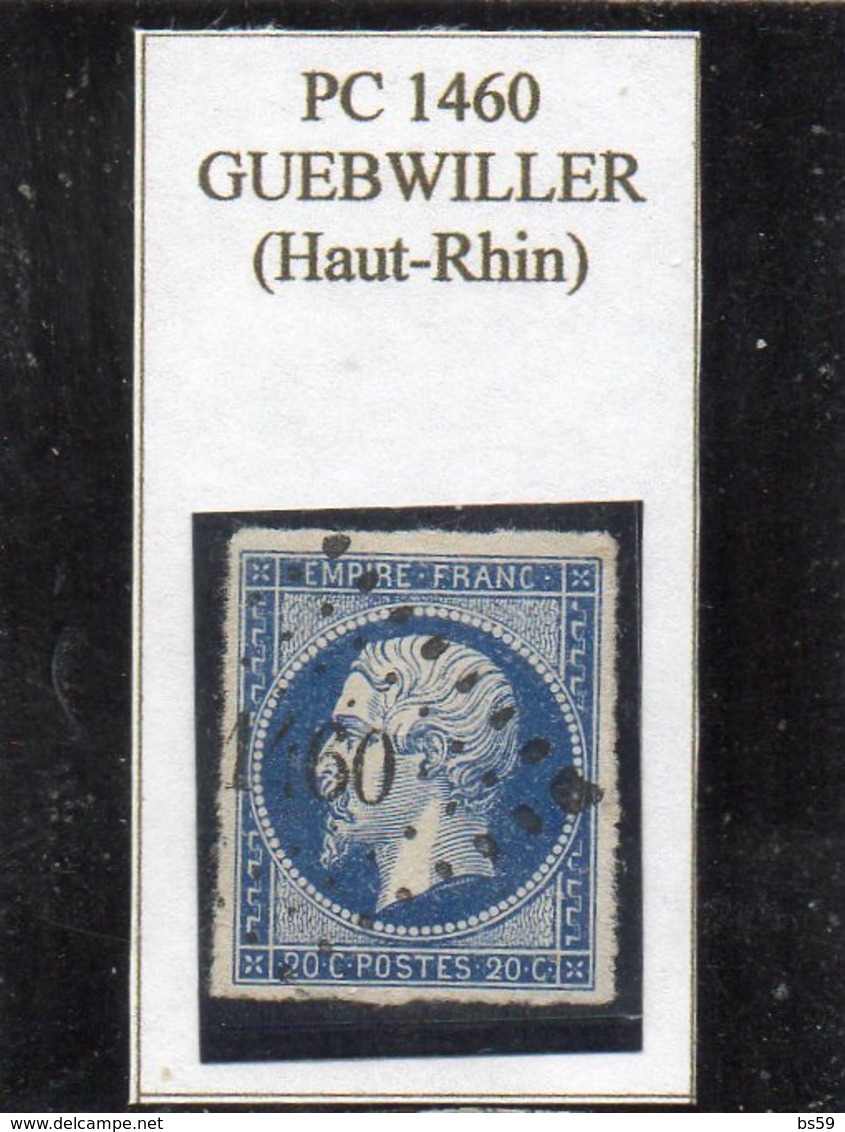 Haut-Rhin - N° 14A Obl PC 1460 Guebwiller - 1853-1860 Napoléon III