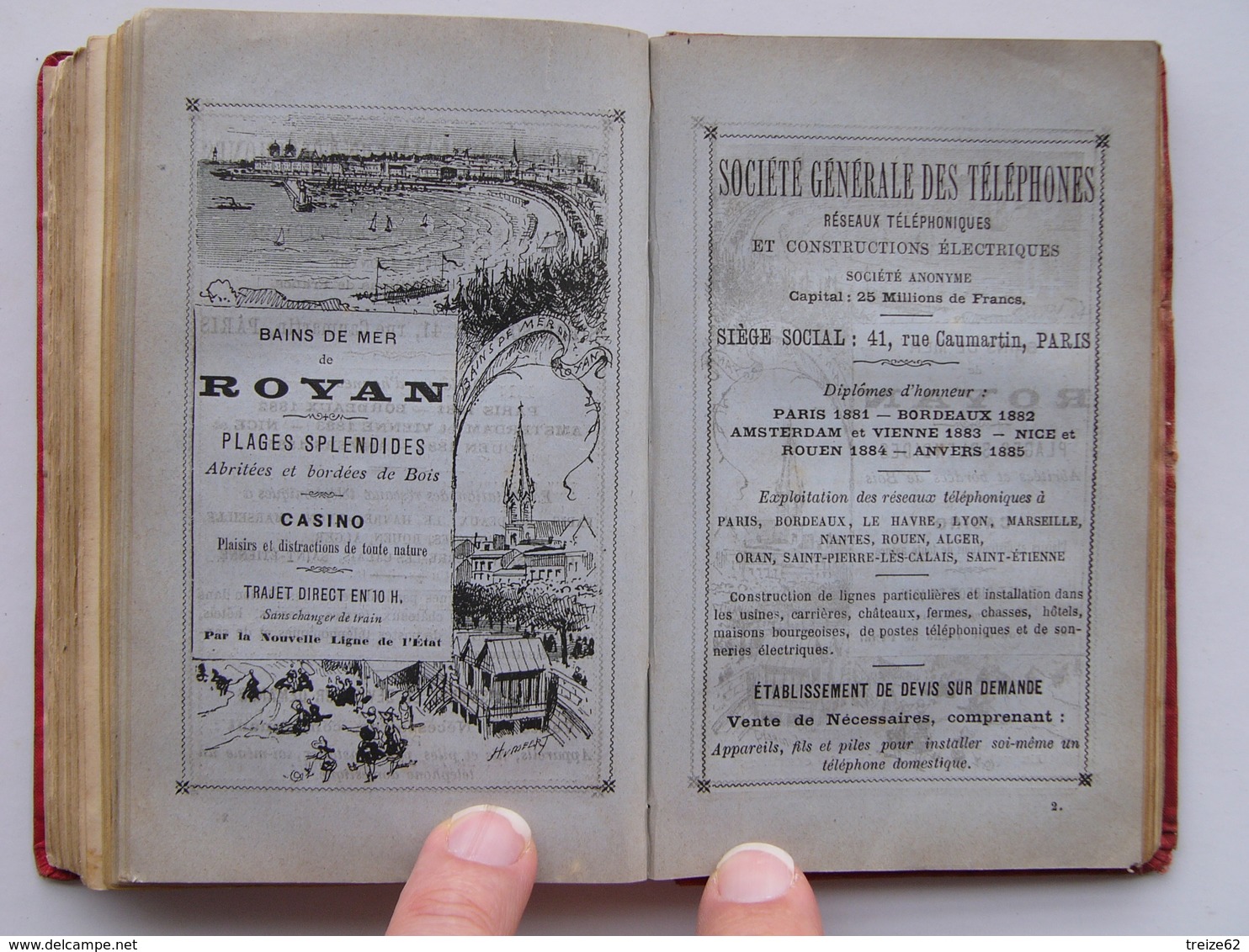 Guide pratique Conty PARIS EN POCHE 1886 pub Menier Royan Bénédictine Champagne Liebig Boulogne Chemin de fer Zan ++