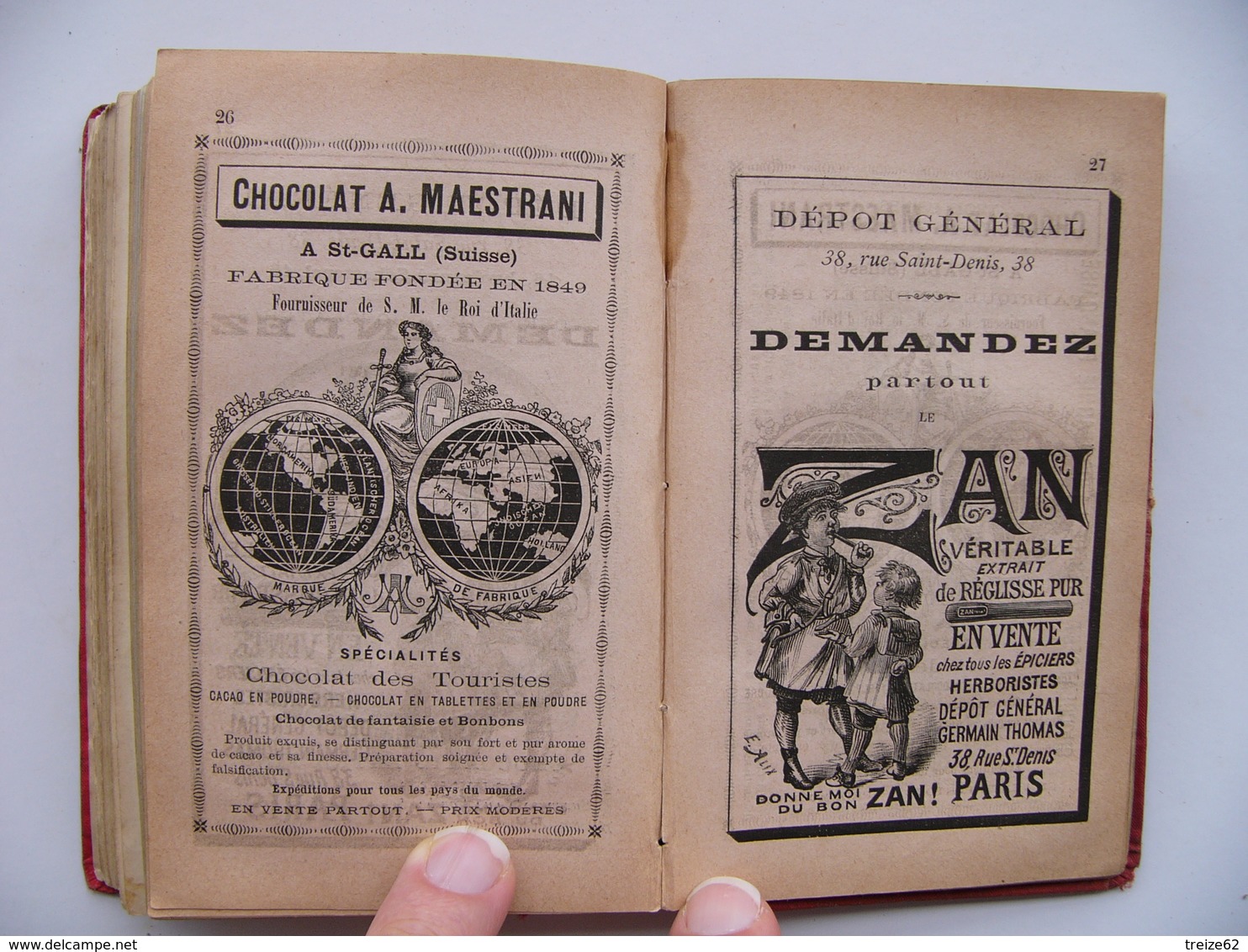 Guide pratique Conty PARIS EN POCHE 1886 pub Menier Royan Bénédictine Champagne Liebig Boulogne Chemin de fer Zan ++