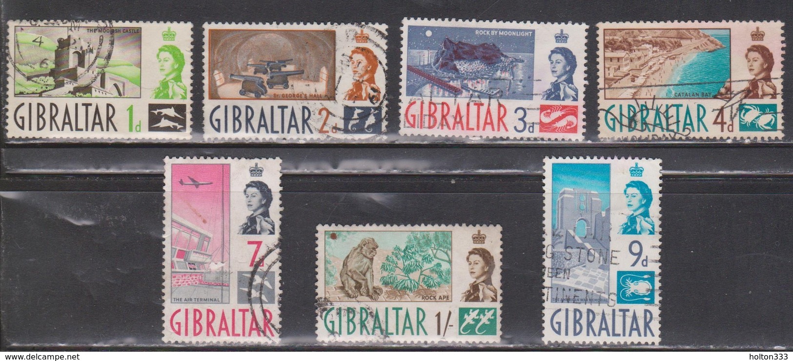 GIBRALTAR Scott # 148//56 Used - QEII & Various Scenes - Not Full Set - Gibraltar