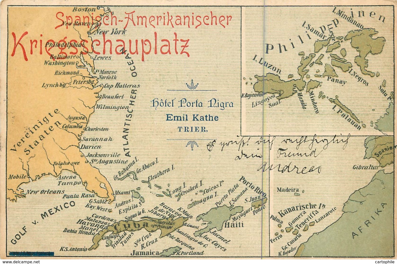 Spanisch Amerikanischer Kriegsschauplatz - Colonies Espagnoles - Colonias Españolas 1899 - TOP Raro - Maps