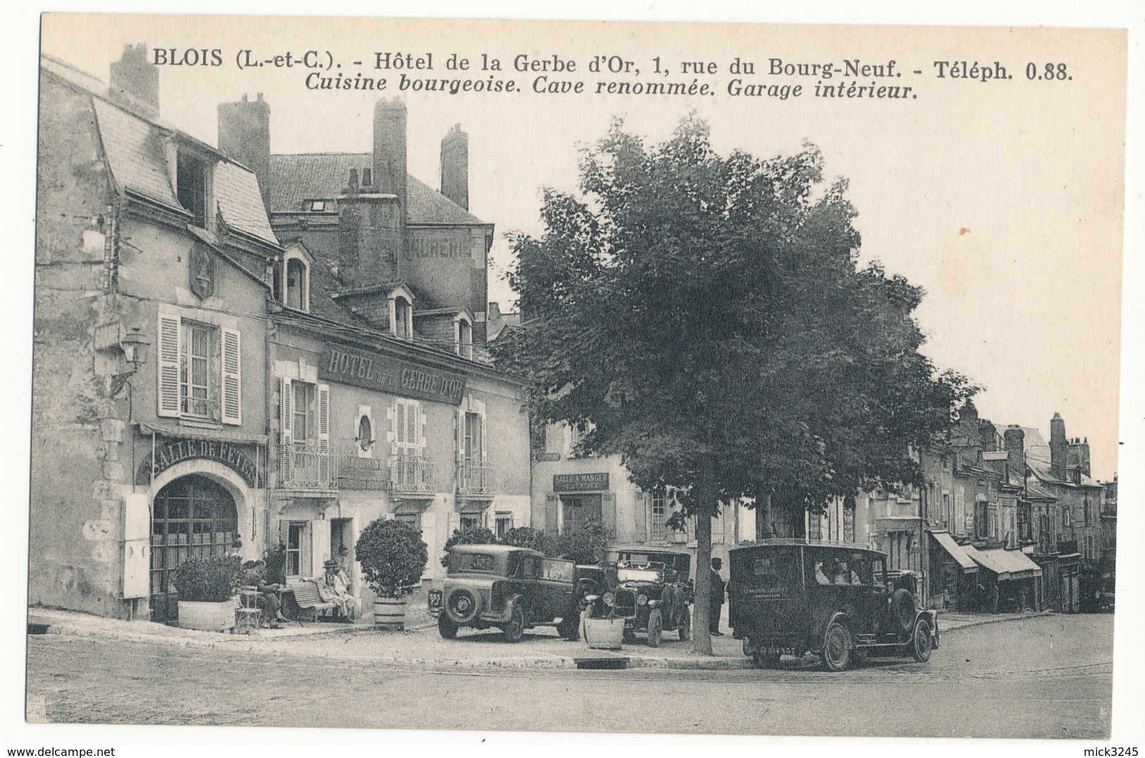 Blois - Automobiles Devant L'Hôtel De La Gerbe D'Or - Ed Dorange - Blois