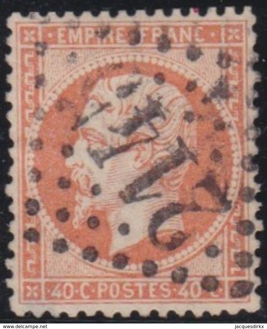 France  .   Yvert   .     23       .        O          .        Oblitéré - 1862 Napoléon III