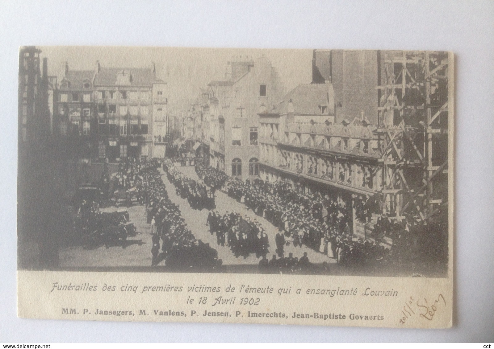 Leuven Funérailles Des Cinq Premières Victimes De L'émeute Qui A Ensanglanté Louvain Le 18 Avril 1902  BLOEDNACHT - Leuven