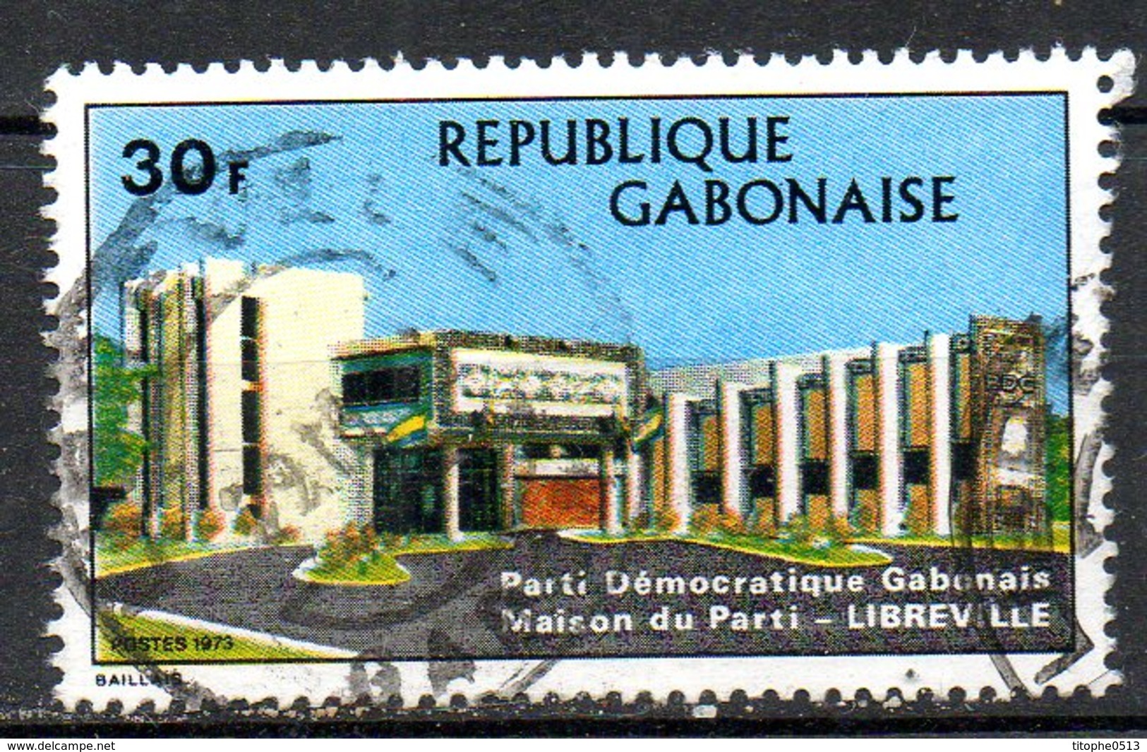 GABON. N°318 Oblitéré De 1973. Parti Démocratique Gabonais. - Gabon (1960-...)