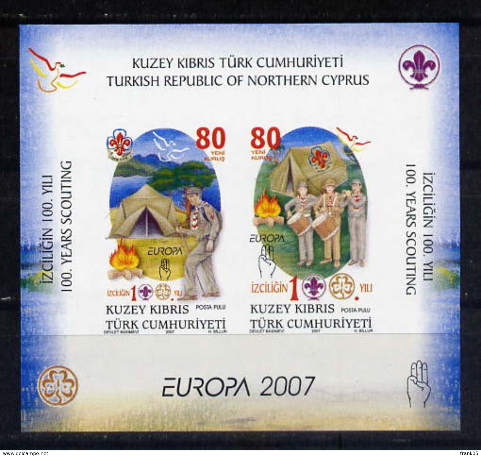 Türkisch-Zypern / Turkish Republic Of Northern Cyprus / Chypre Turc 2007 Block EUROPA ** - 2007