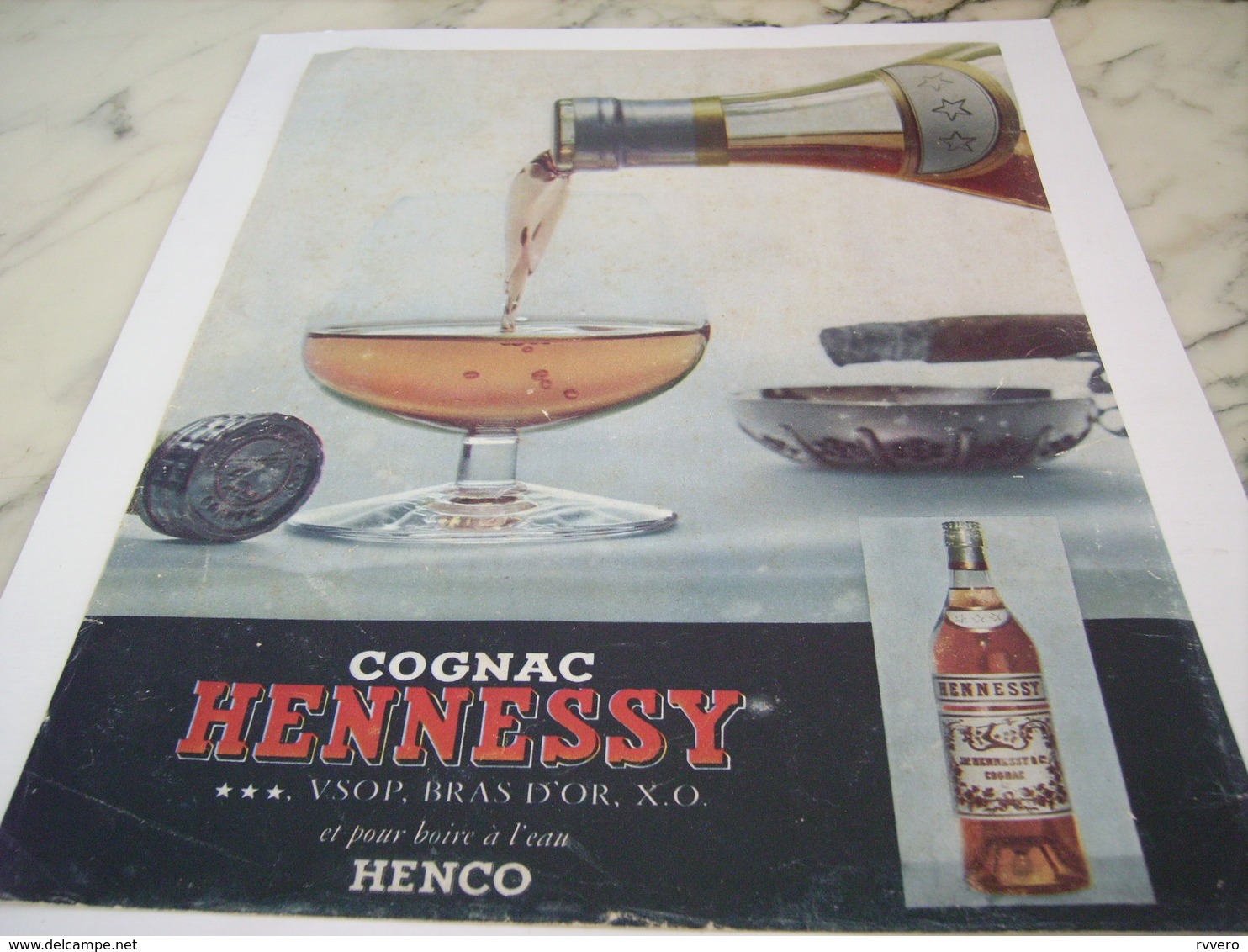 ANCIENNE PUBLICITE    COGNAC HENNESSY 1956 - Alcohol