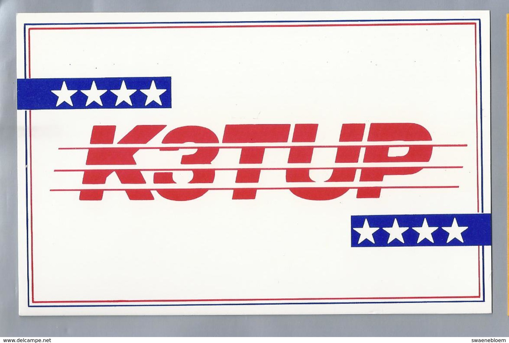 US.- QSL KAART. CARD. K3TUP. JOHN KANZIUS, GIRARD, PENNSYLVANIA. U.S.A.. ARRL. - Radio-amateur