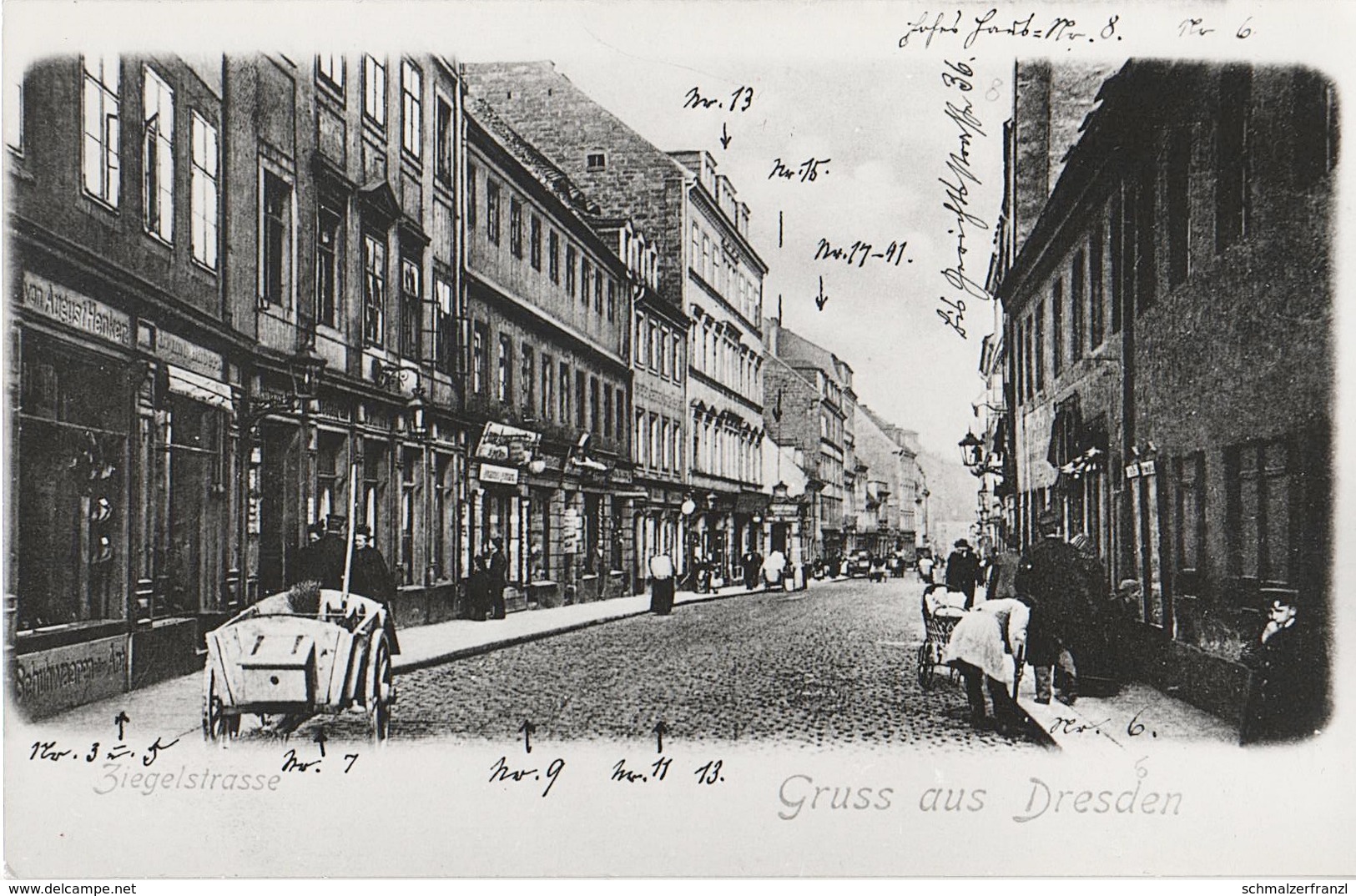 Repro Foto Dresden Johannstadt Ziegelstraße A Steinstraße Marschallstraße Pillnitzer Straße Gerichtsstraße Holbeinplatz - Sonstige & Ohne Zuordnung