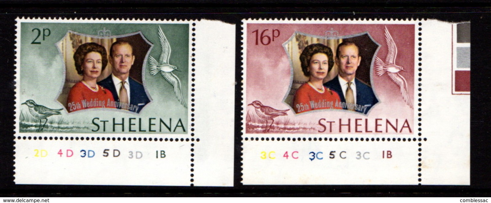 SAINT  HELENA    1972    Royal  Silver  Wedding    Set  Of  2    MNH - Saint Helena Island