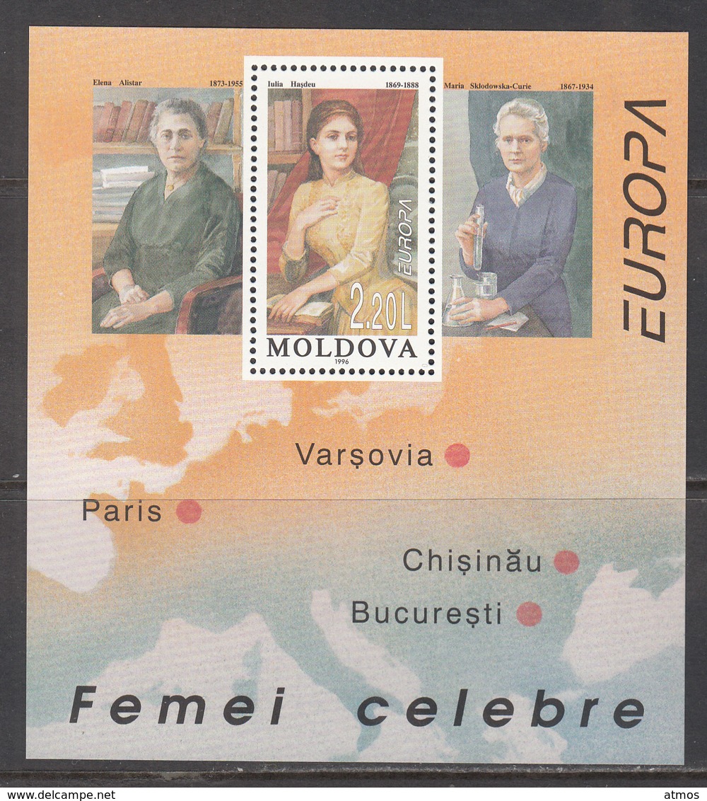 Moldavia MNH Michel Nr Block 9 From 1996 CEPT / Catw 7.00 EUR - Moldavië