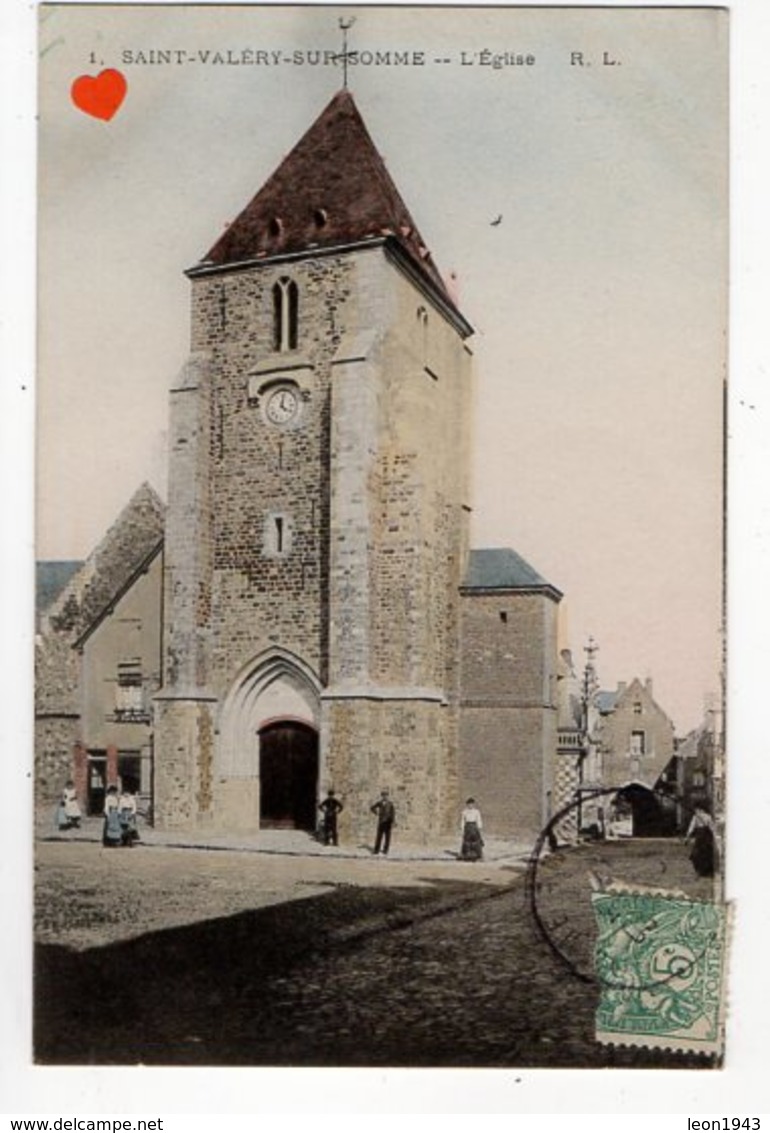 02636-LE-80-SAINT-VALERY-SUR-SOMME-L' Eglise-----------animée - Saint Valery Sur Somme