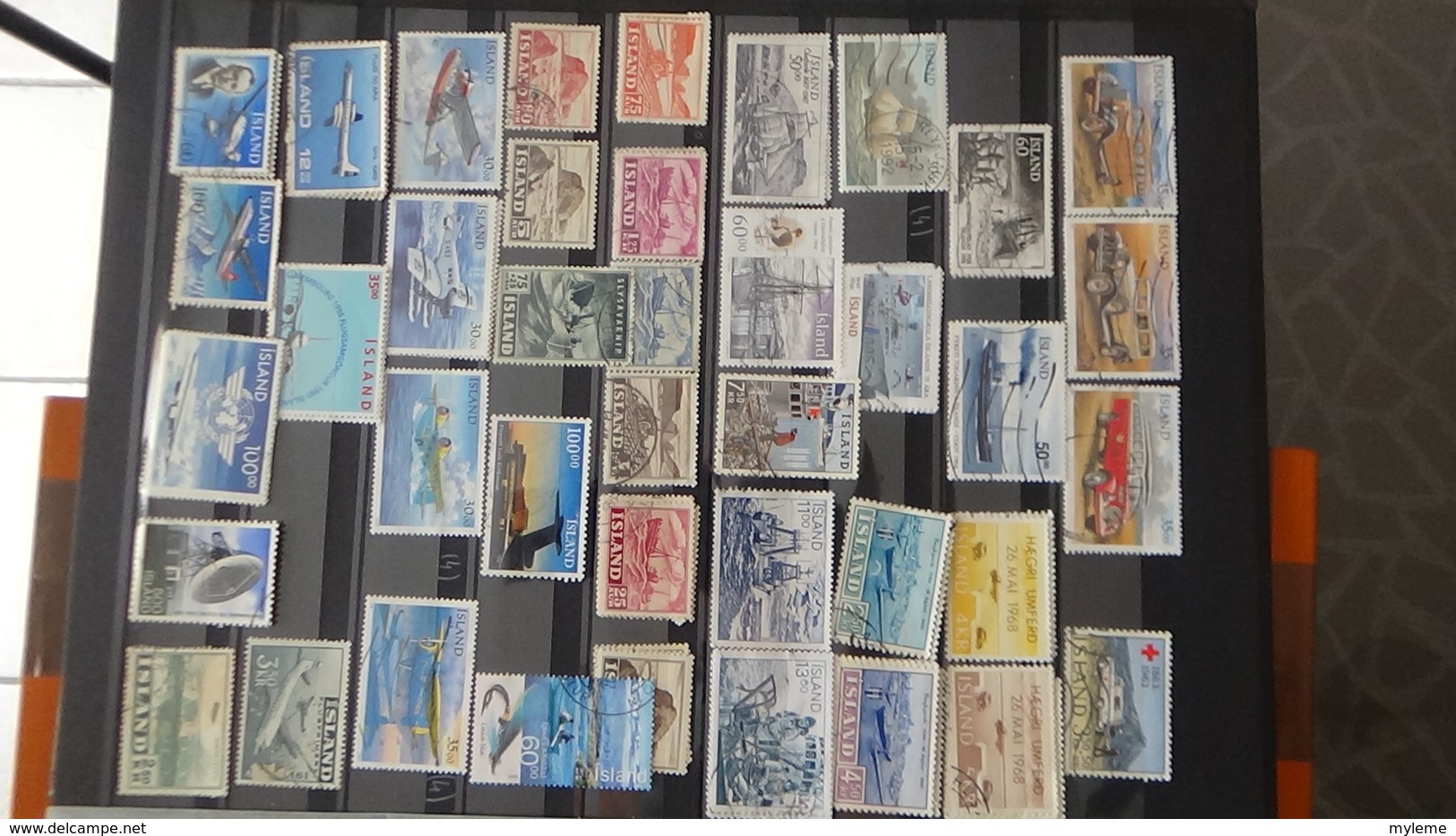 Petite collection d'ISLANDE oblitérés (pas mal en plusieurs exemplaires)