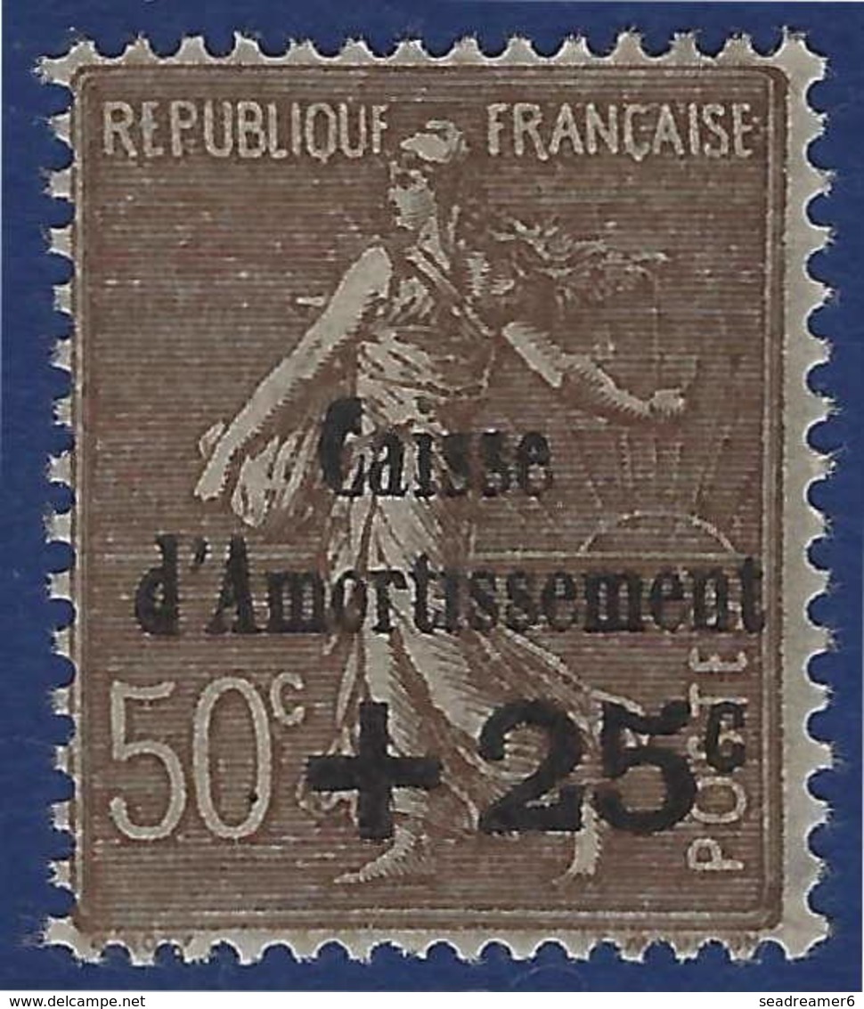 FRANCE Caisse Amortissement N°267a** Sans Point Sur I De Amortissement Signé Calves - Unused Stamps