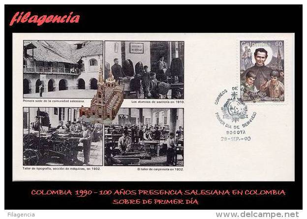 AMERICA. COLOMBIA SPD-FDC. 1990 CENTENARIO DE LA PRESENCIA SALESIANA EN COLOMBIA - Colombia