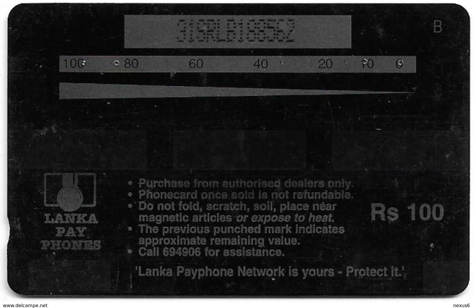 Sri Lanka - Lanka Pay Phones (GPT) - Calendar 1997 - 31SRLB - 100Rs, Used - Sri Lanka (Ceilán)