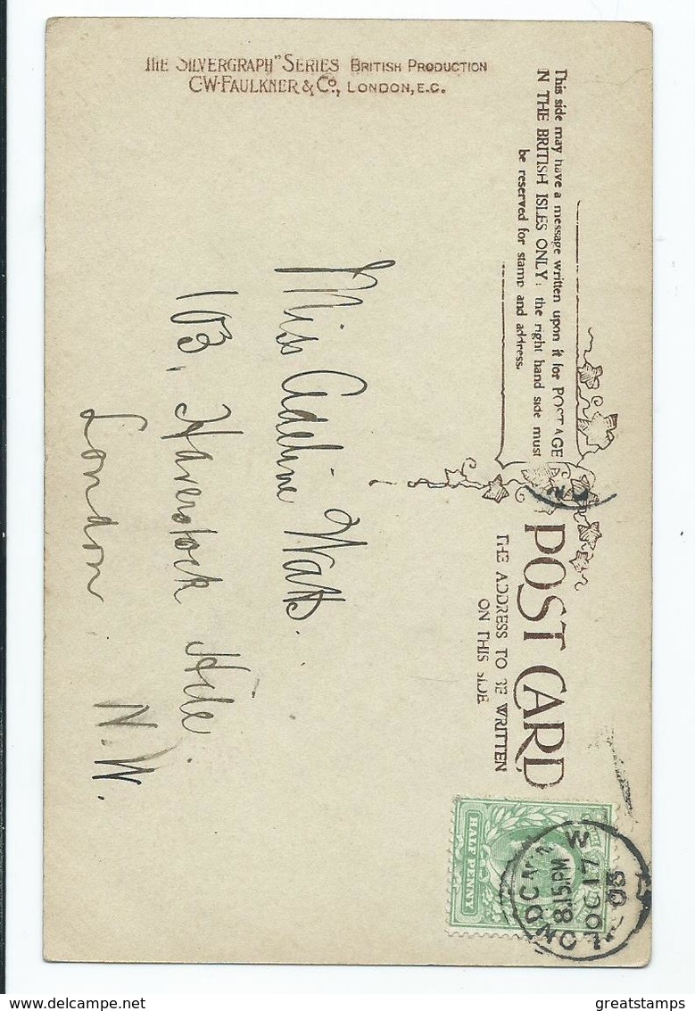 Actress  Postcard Rp Miss Mary Fraser  C.w.faulkner & Co.posted  1905 - Theatre