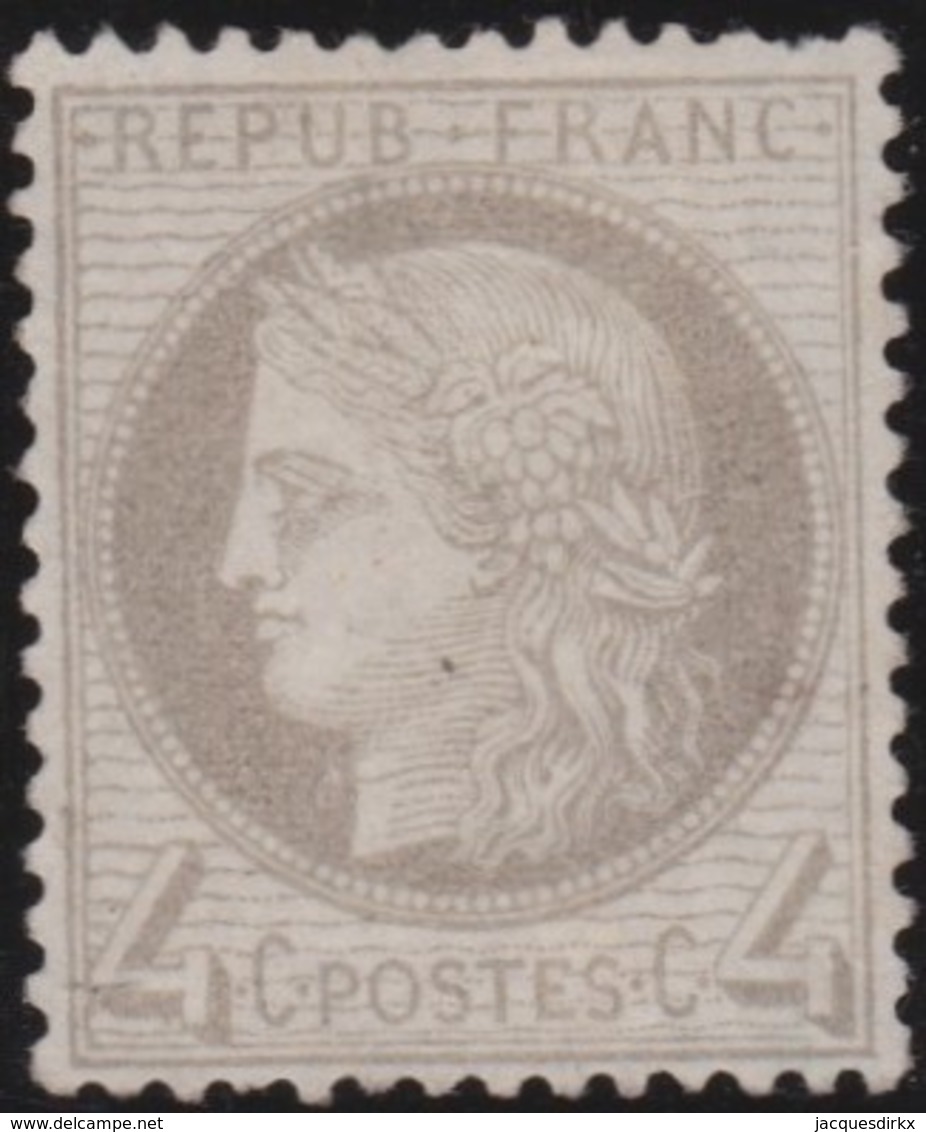 France  .   Yvert   .     52  ( 2 Scans)      .       (*)         .    Pas De Gomme  .    /   .   No Gum - 1871-1875 Cérès