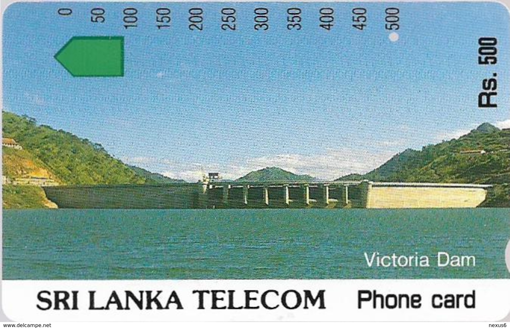 Sri Lanka - STL (Anritsu) - Victoria Dam - 500Rs, Used - Sri Lanka (Ceylon)