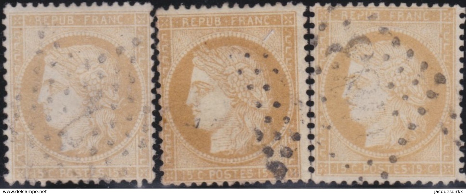 France  .   Yvert   .     59  3x      .        O          .        Oblitéré - 1871-1875 Cérès