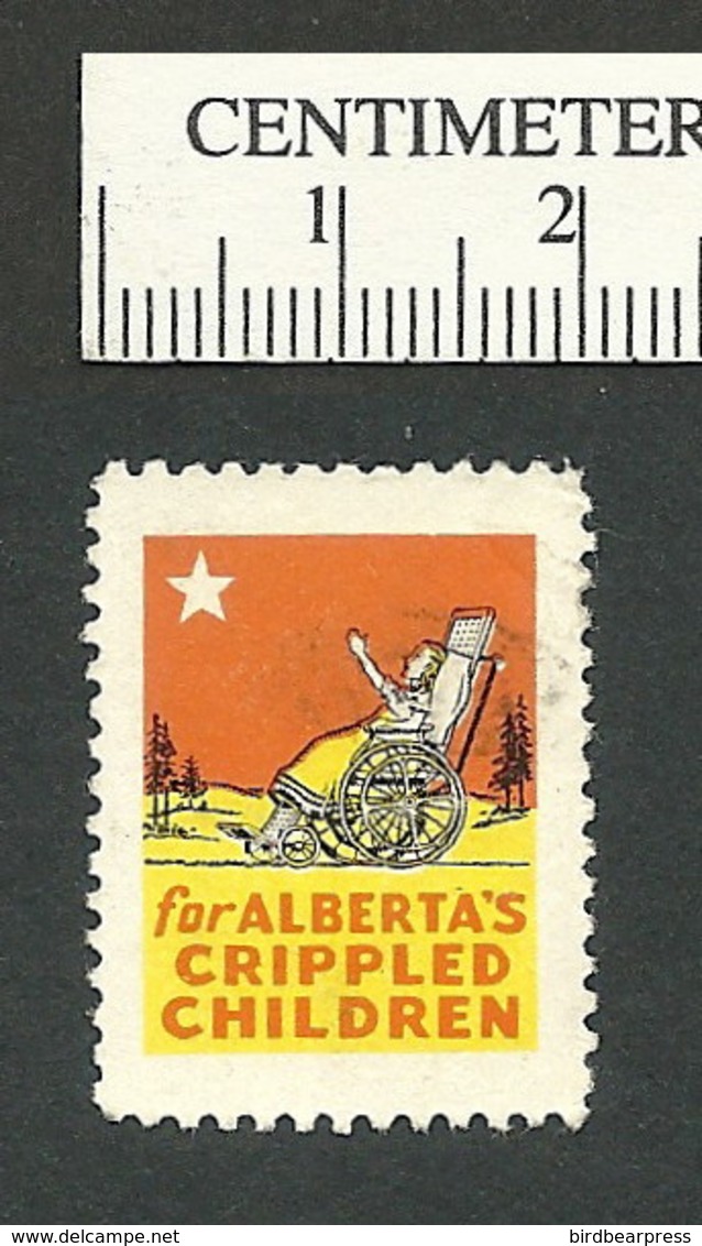 B55-39 CANADA Alberta Crippled Children 1951 Charity Seal Used - Viñetas Locales Y Privadas