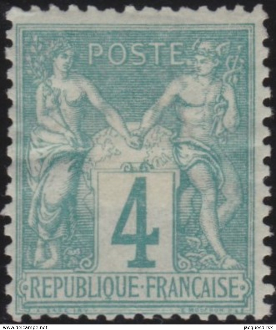 France  .   Yvert   .     63  (2 Scans)  .      (*)      .     Pas De Gomme    .  /   .  No Gum - 1876-1878 Sage (Type I)